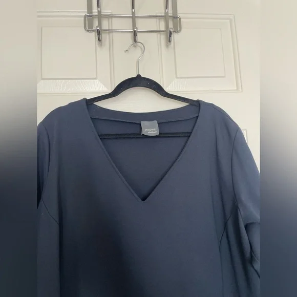 Persona by Marina Rinaldi Navy V-Neck Midi Dress XL - Picture 6 of 14